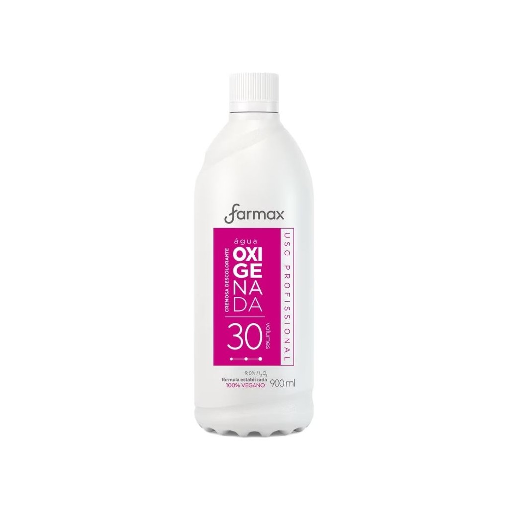 Agua Oxigenada Farmax 900ml Volume 30 Descolorante