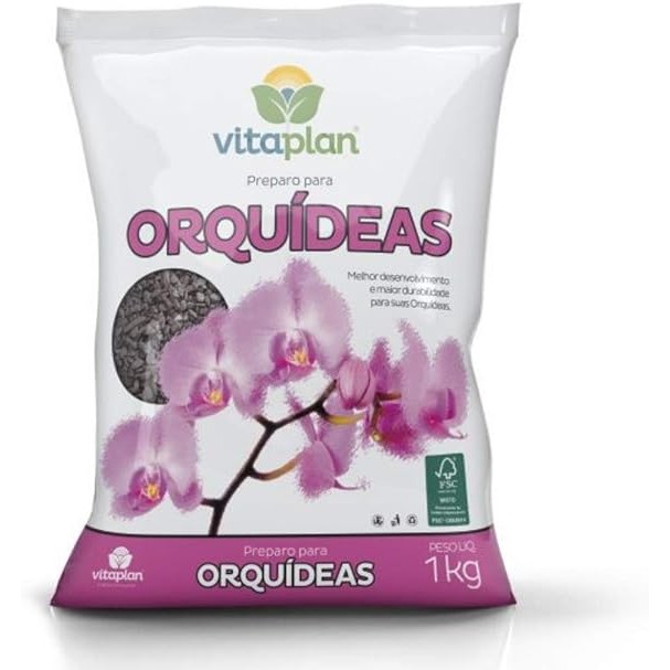 Substrato Pronto para orquideas Vitaplan Nutriplan - Casca de Pinus Composta 1 Kg