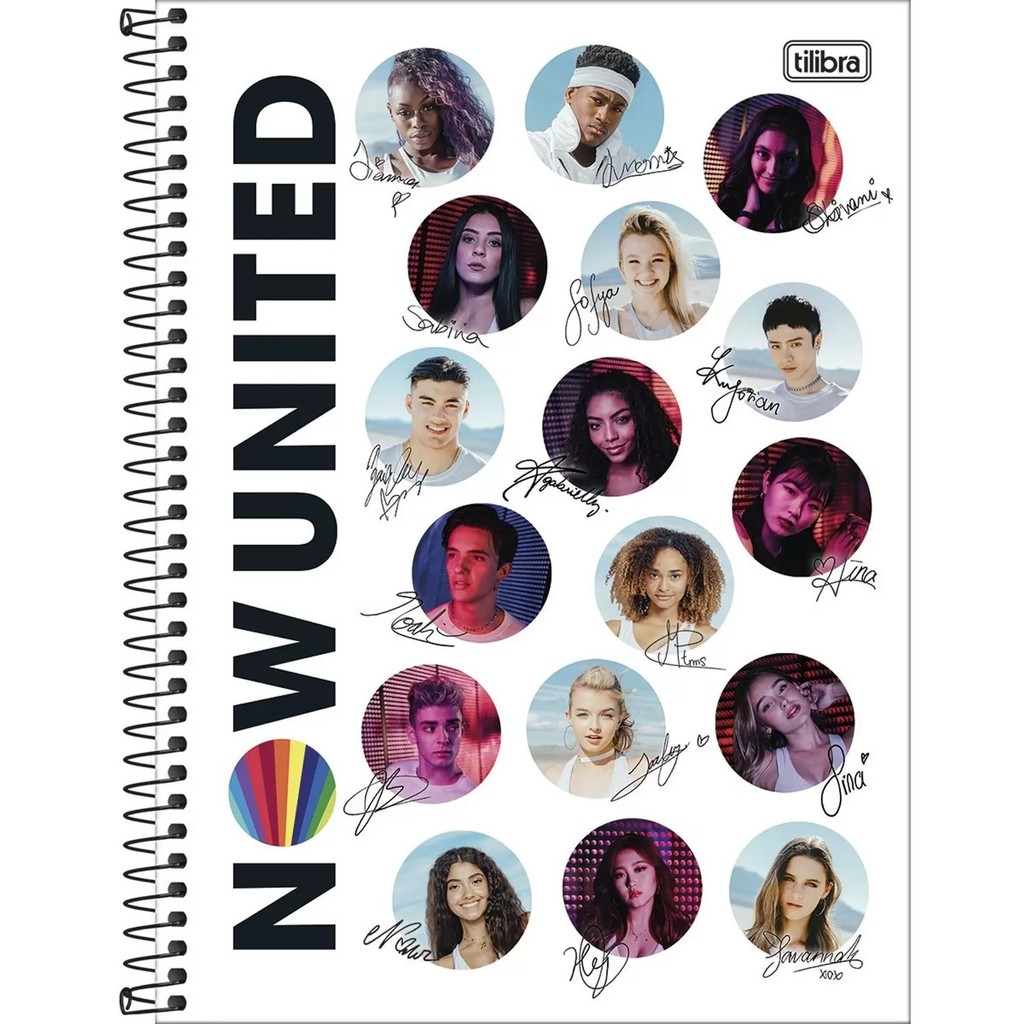 Caderno Now United Capa Dura 10 Matérias 160 Folhas Escolar