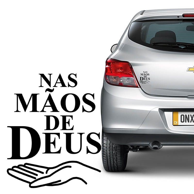 Adesivo Nas Mãos De Deus Decorativo Para Carro Notebook em Oferta na Shopee