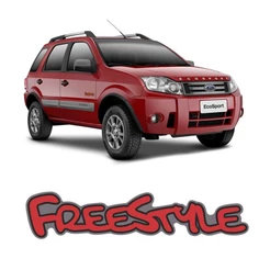 Par de Adesivo Vermelho Compativel Com Ecosport Freestyle
