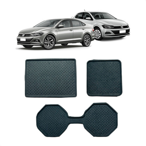 Kit Tapete Borracha Porta Objetos Polo / Virtus Original Vw em Oferta na Shopee