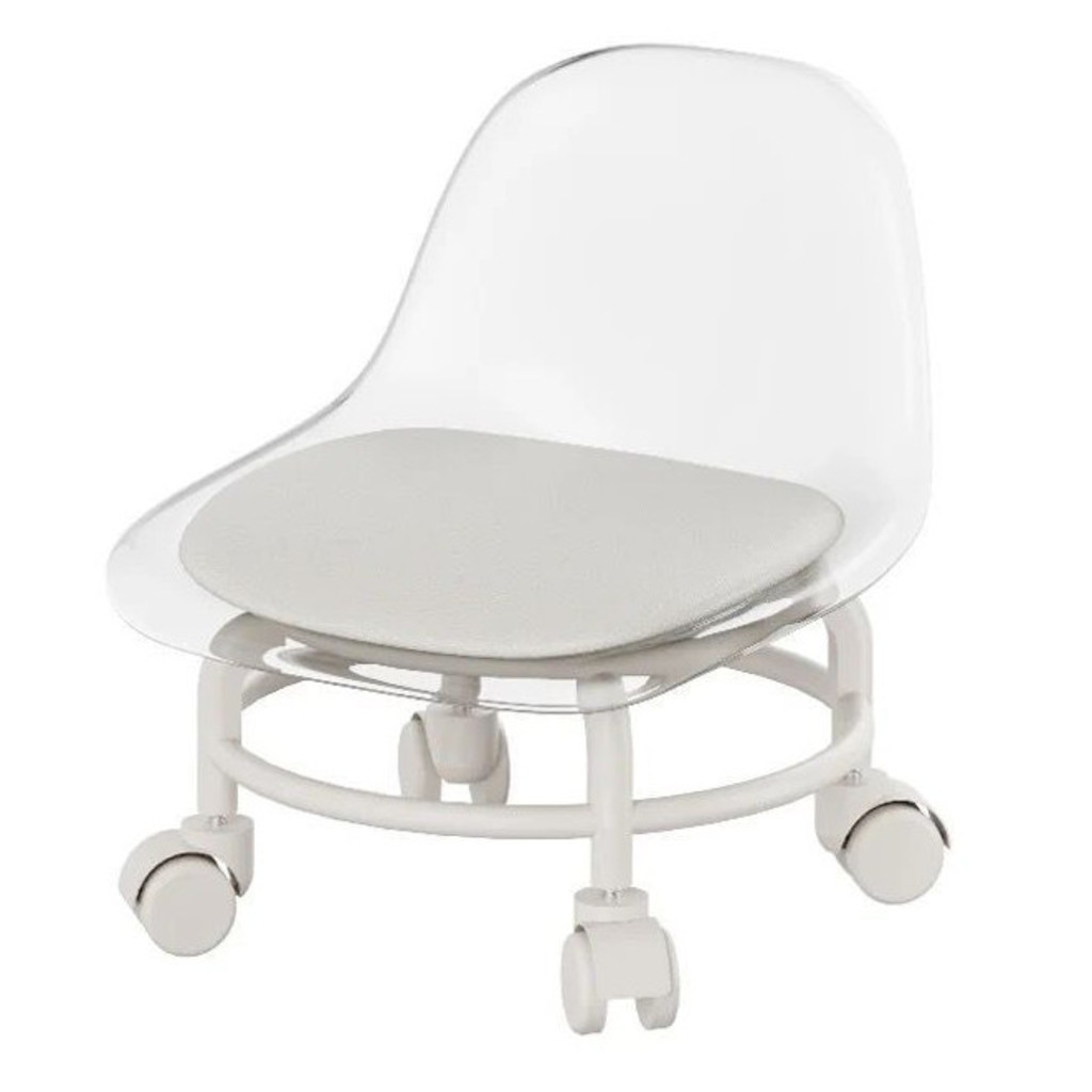 Mini Cadeira Infantil Pet com Rodinhas Transparente e Fosco Assento Almofadado em Oferta na Shopee