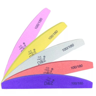 kit 5 Lixas Buffer Polidora  Profissional Boomerangue Diamante 100/180 Bumerangue Caixão Para Lixar Unhas de gel acrigel em Oferta na Shopee