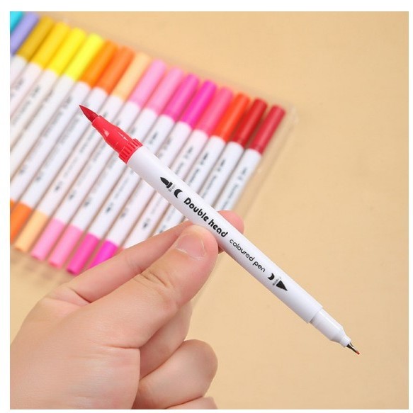 Kit 48/60/80/100/120 pecas Caneta Brush Pen com dupla pincel estilo brushpen e ponta fina