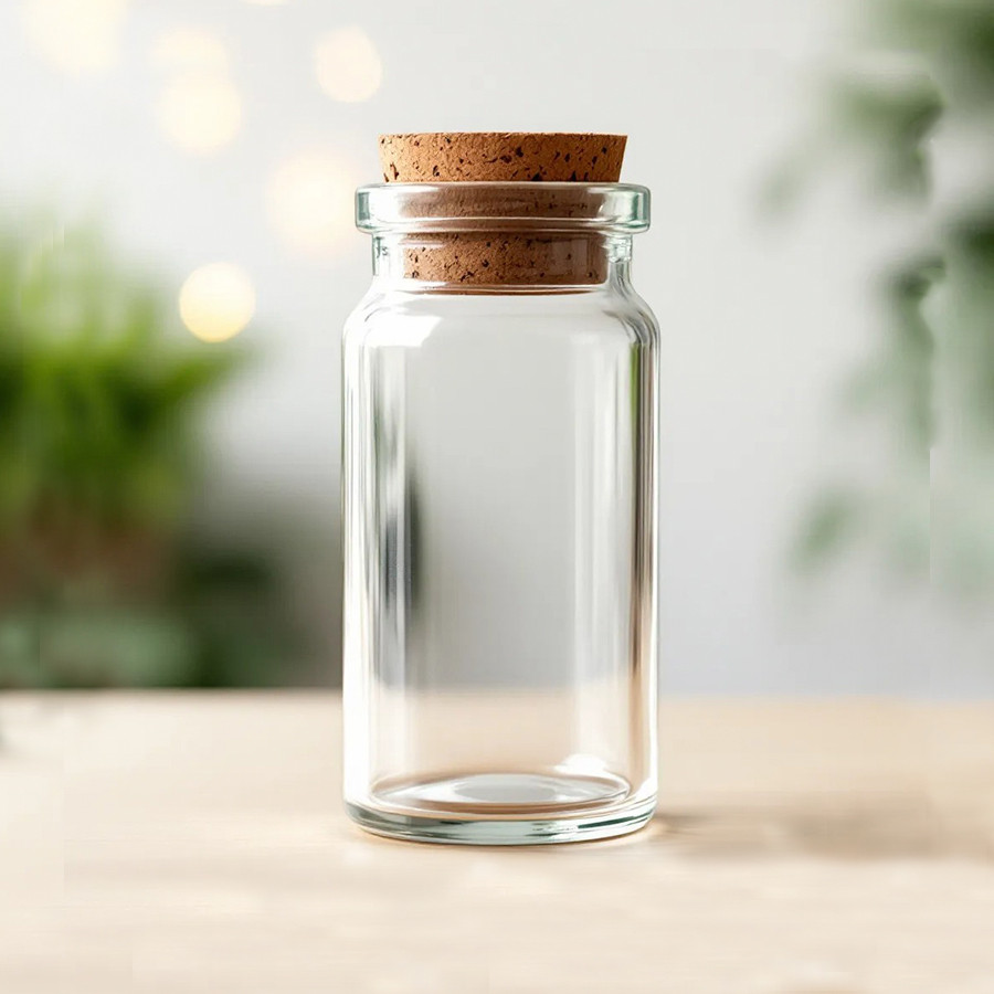 Potinho de Vidro com Tampa de Rolha - 5x2cm - 10ml - 12 unidades em Oferta na Shopee