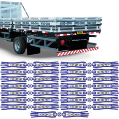 Kit Adesivos Carroceria Caminhão Universal Decorativo Azul