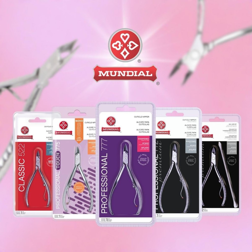 1 alicate 775 + 1 alicate 772 mundial inox profissional manicure unha