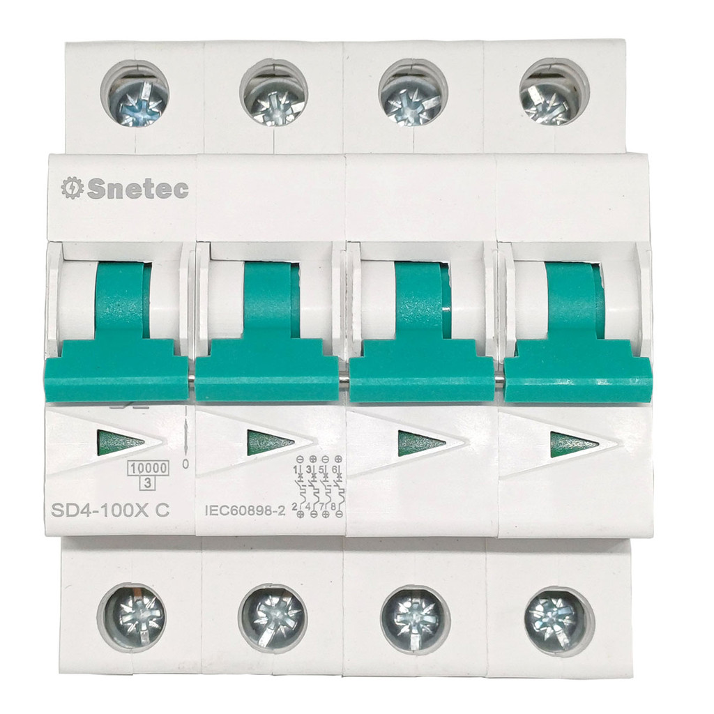 Disjuntor Snetec Tetrapolar Sistema Solar 16A 1000V DC CC 4P