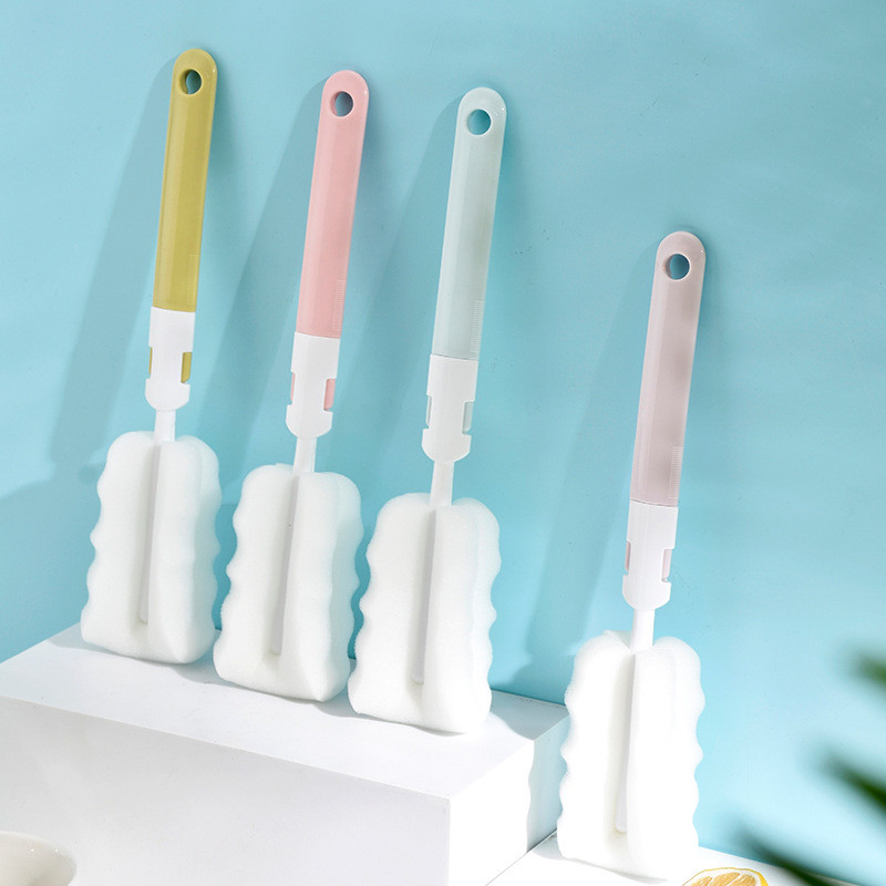 Escova de Copo, Gadget de Limpeza de Copo com Cabo Longo, Removedor de Manchas de Chá, Escova de Esponja em Oferta na Shopee