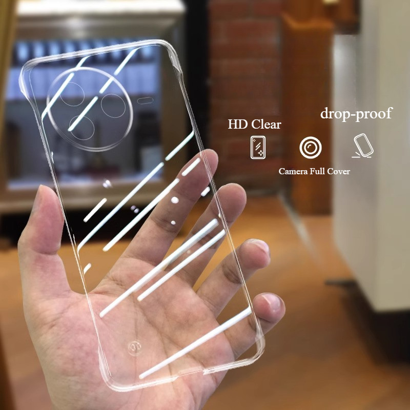 Caso De Telefone Sem Moldura Para Xiaomi Poco F7 Pro F7 Ultra 5G Capa Transparente-Fino Duro PC Claro Funda em Oferta na Shopee