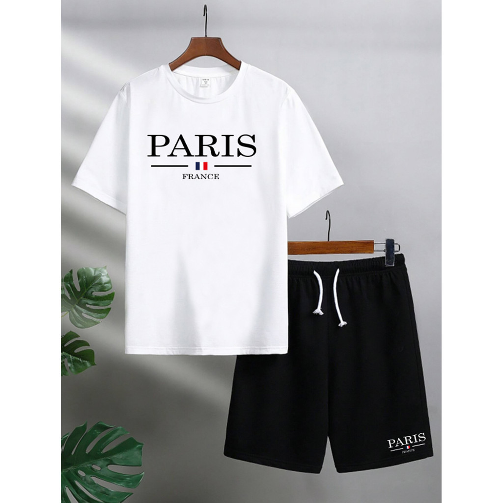Kit Bermuda Tectel e Camiseta Masculina Estampada Conjunto Masculino
