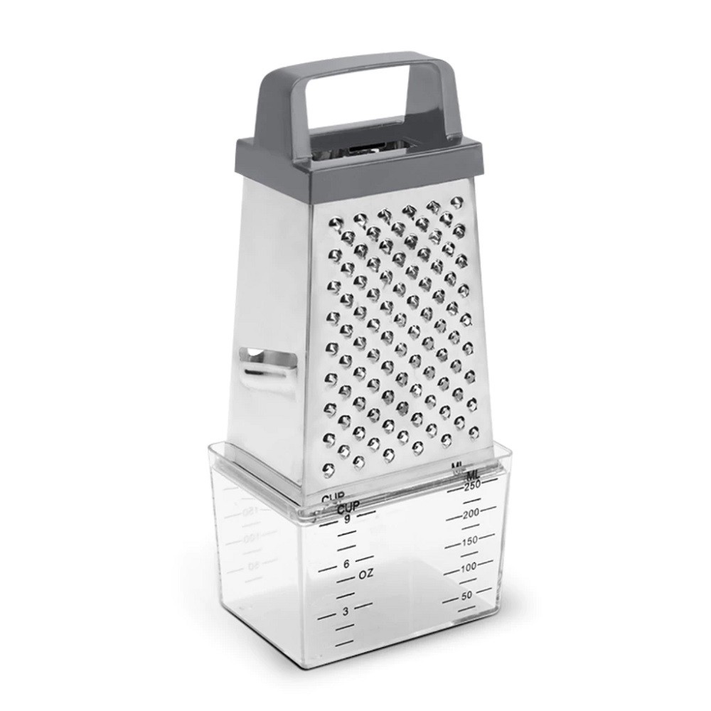 Ralador de Legumes e Vegetais 4 Faces Aço Inox 20cm Com Coletor Brinox