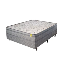 Cama Box Casal Com Colchão De Espuma D45 Dreemy Mega 138x188x63cm ApoloSpuma