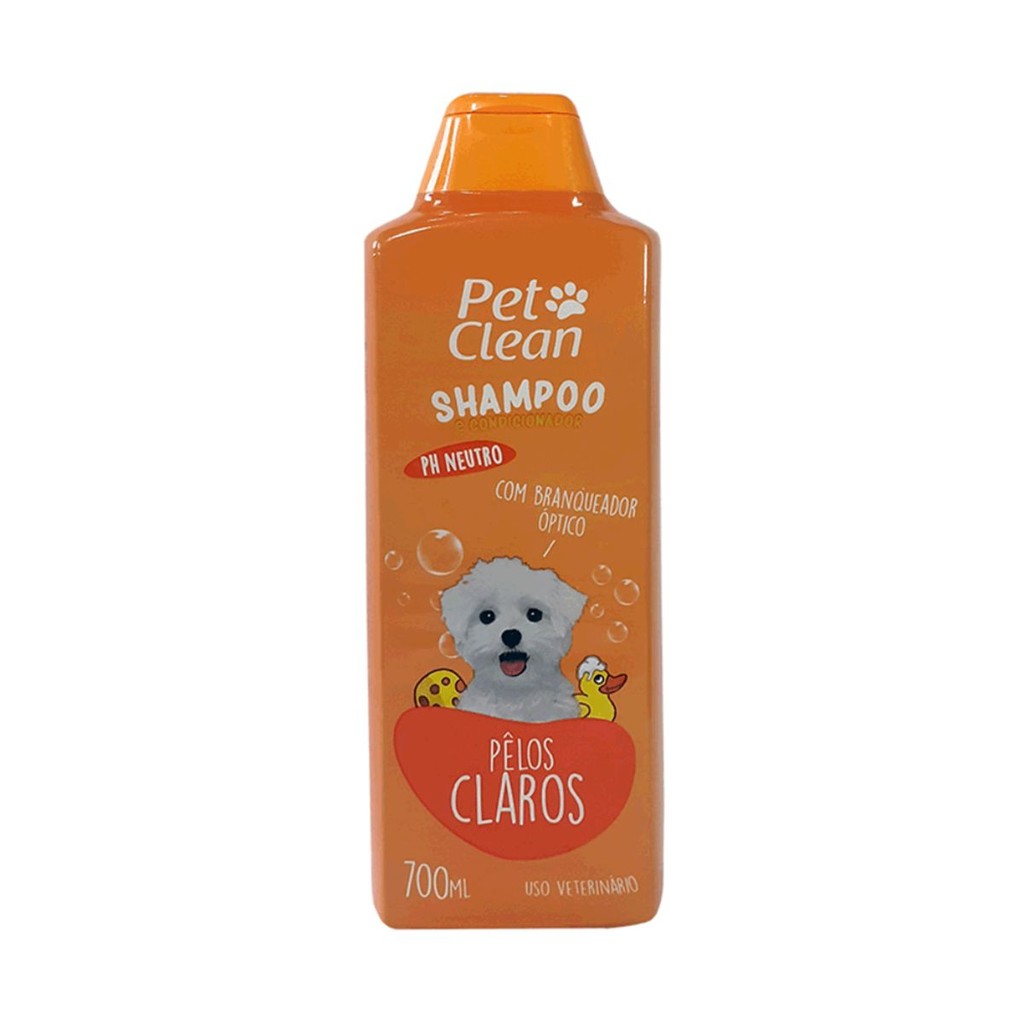 Shampoo e Condicionador Pelos Claros Pet Clean 700 ML em Oferta na Shopee
