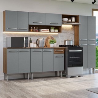 Armário de Cozinha Completa 293cm Emilly Madesa 10 em Oferta na Shopee