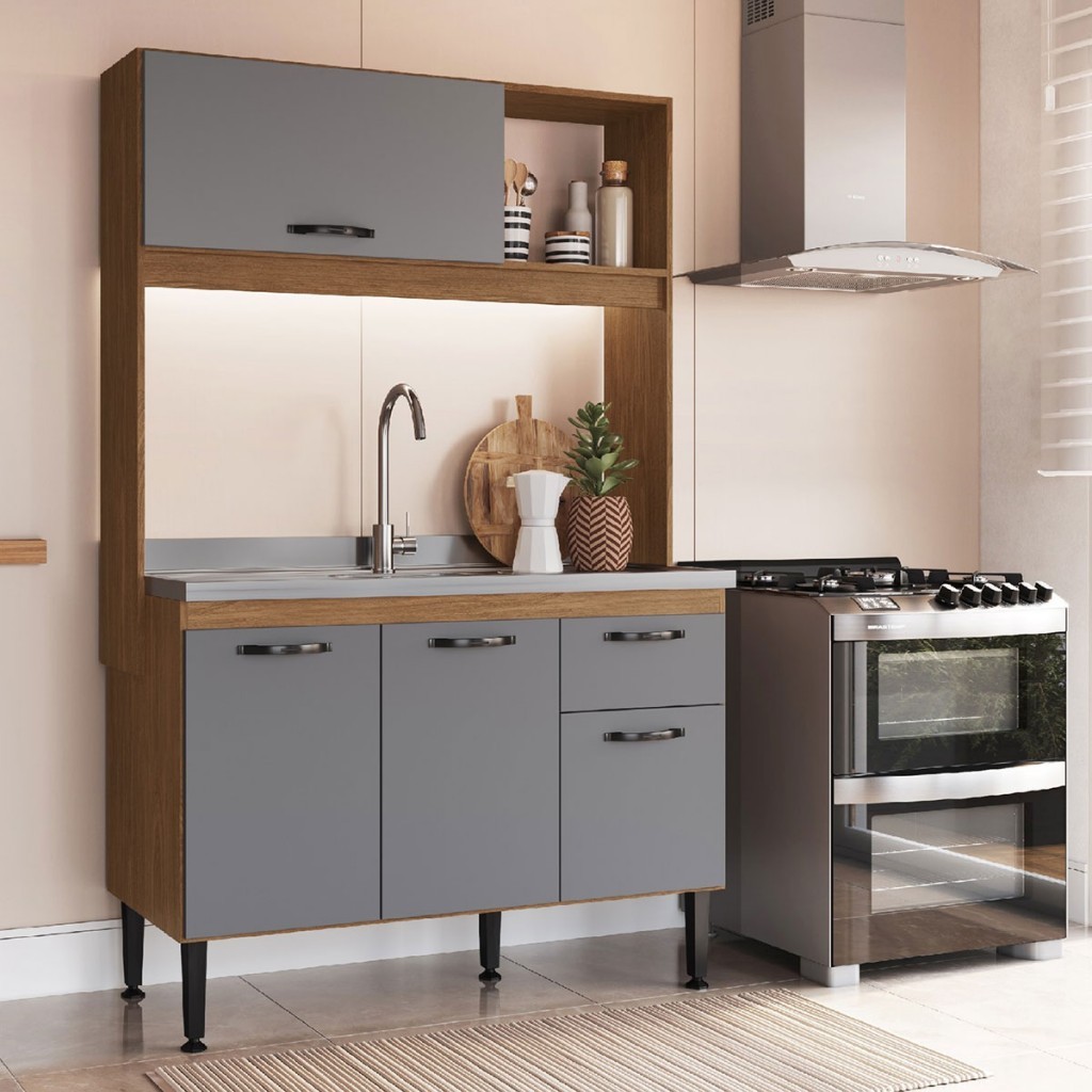 Cozinha Compacta Katy 4 Portas 1 Gaveta em Oferta na Shopee