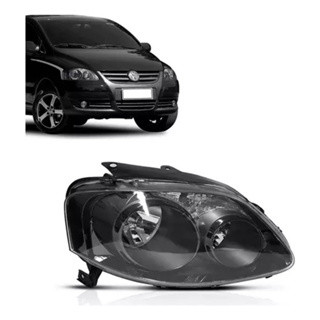 Kit Farol Fox Crossfox Spacefox Máscara Negra Foco Duplo 2003 2004 2005 2006 2007 2008 2009 2010