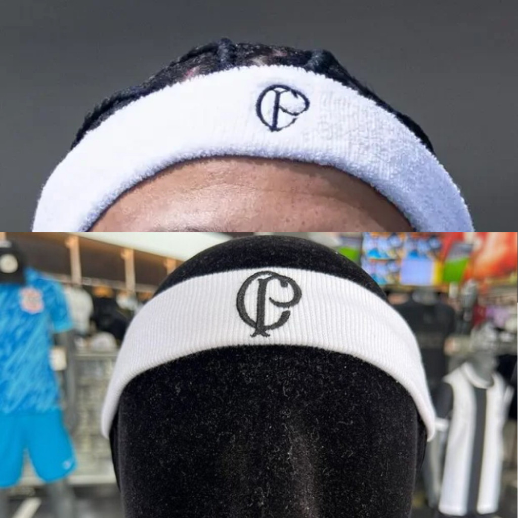 Kit 2 Testeira Faixa Corinthians Memphis Depay CP BORDADA Seu Time do Coração