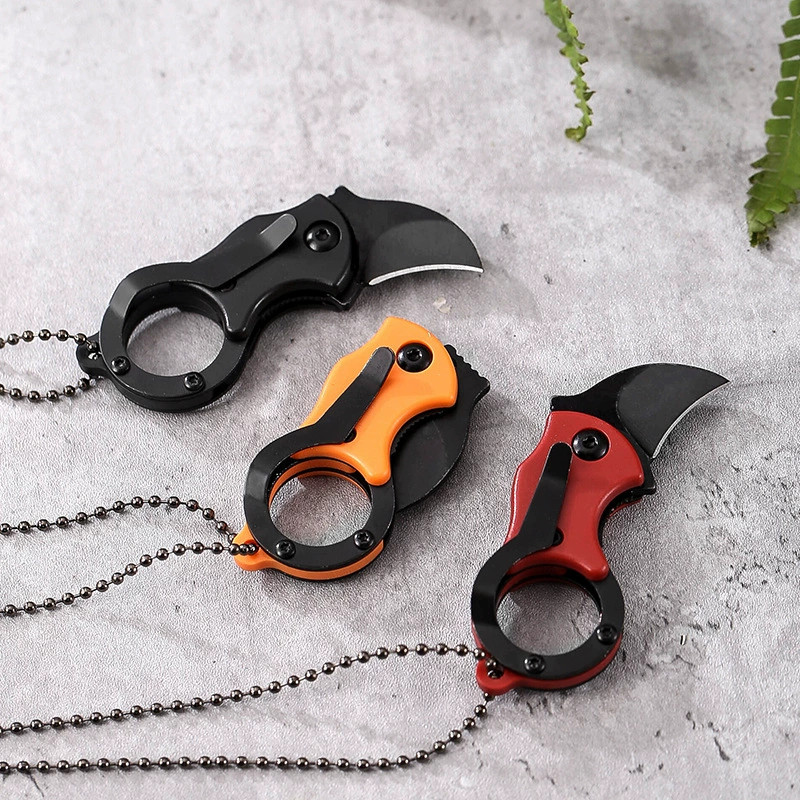 Canivete Portátil Resistente Pesca Cozinha Esportivo Afiado Com Capa e cordão em Oferta na Shopee