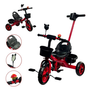 Triciclo Infantil Motoca Com Empurrador Passeio Diversao Vermelho Importway em Oferta na Shopee