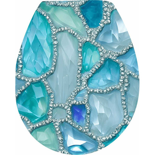 Adesivo P/ Vaso Sanitário Redondo Floral Mod.4 - 37x46 em Oferta na Shopee