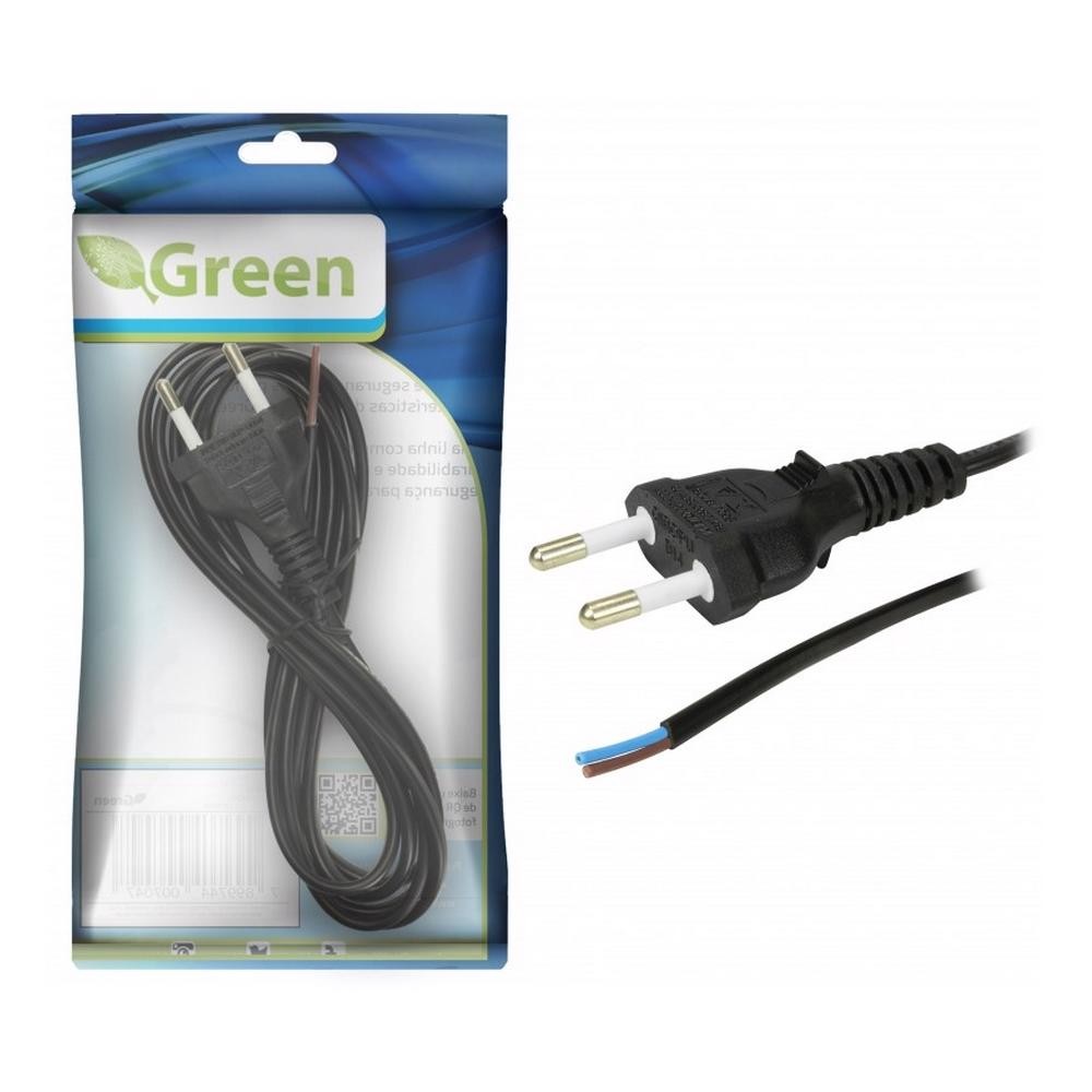 Cabo De Força Elétrico Com Rabicho 2 Pinos 2 Metros Para Eletrodomésticos Muito Mais em Oferta na Shopee