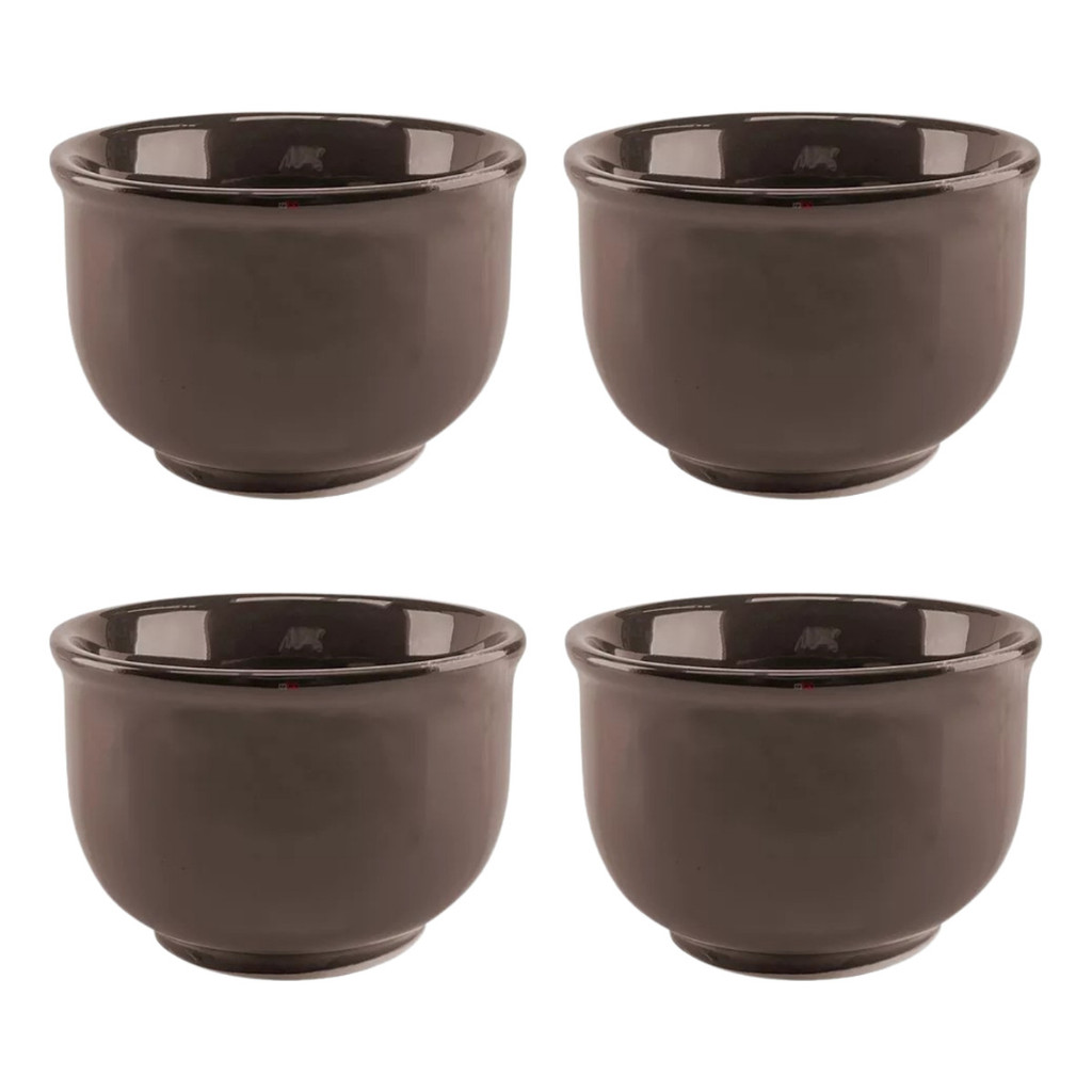 Kit 4 Tigelas Cumbuca Cerâmica 350ml Feijoada Caldos Sopas