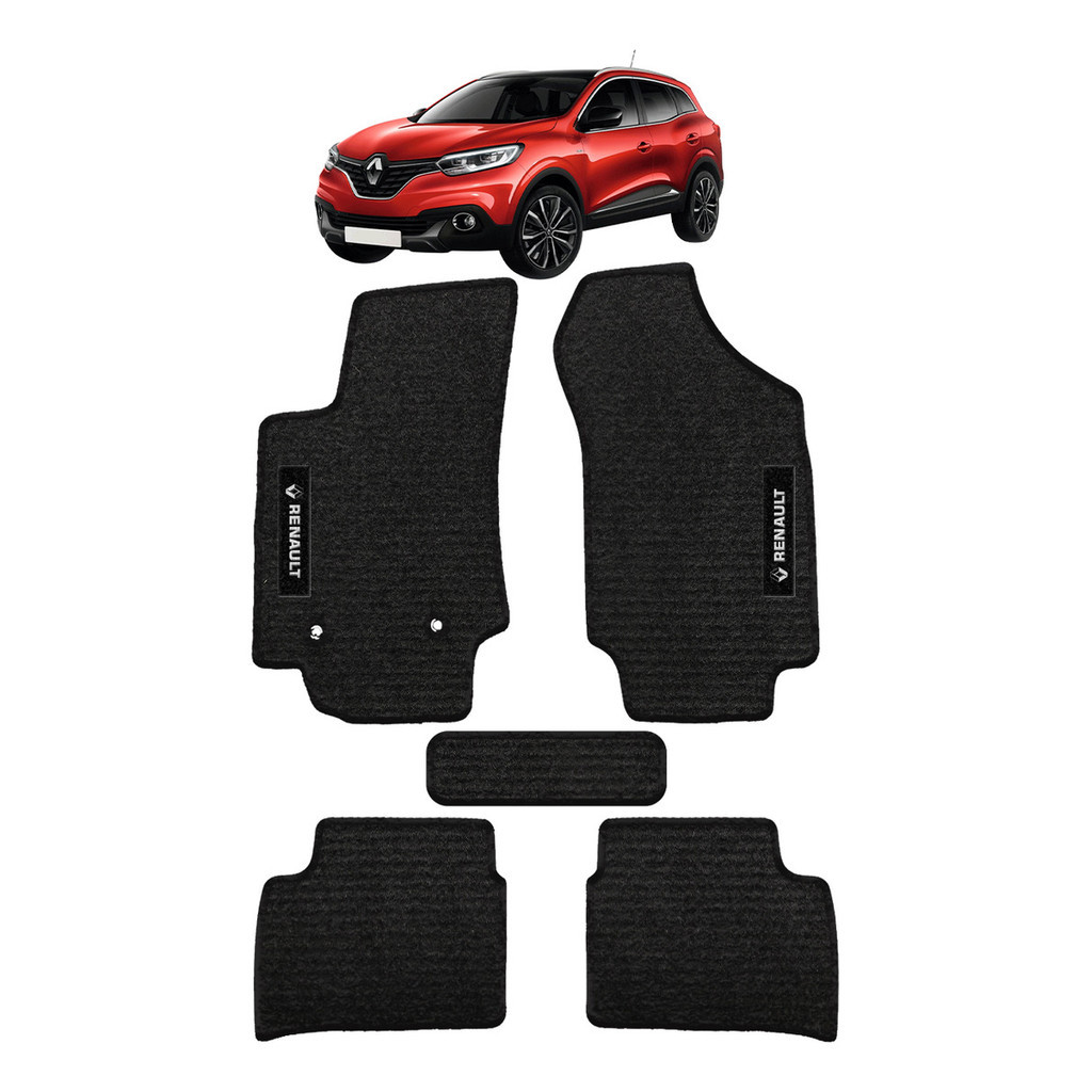 Kit de tapetes 5 peças específico Captur 2017 a 2024 Carpete Preto