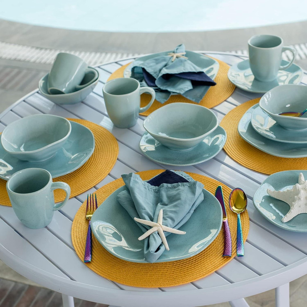 Caneca Chá, Café, Chocolate Quente Porcelana Ryo 260Ml Blue Bay Azul Claro Oxford