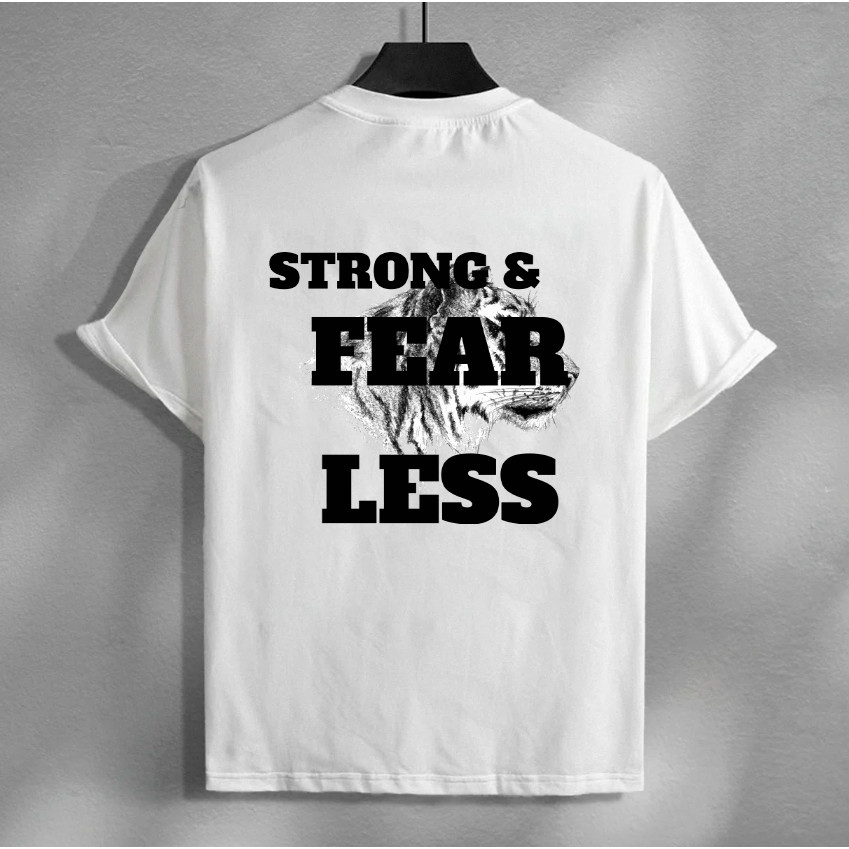 LANÇAMENTO Camiseta Camisa Estampa Personalizada Strong e Fear Less- TOP ENVIO IMEDIATO