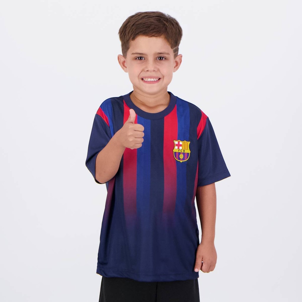 Camisa Barcelona Stamina Juvenil Marinho
