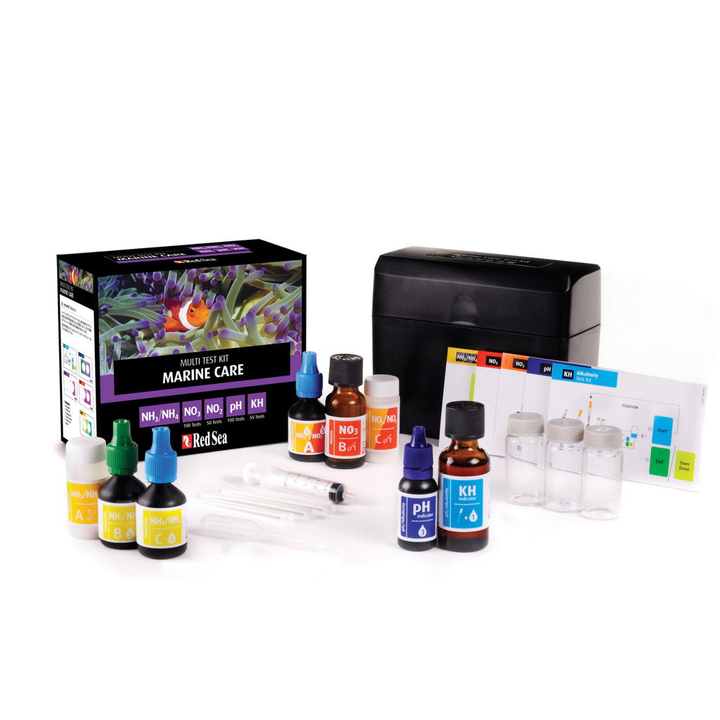 TESTE RED SEA MARINE MULTI TEST KIT MARINE CARE (NH3/NH4/NO2/NO3/PH/KH)