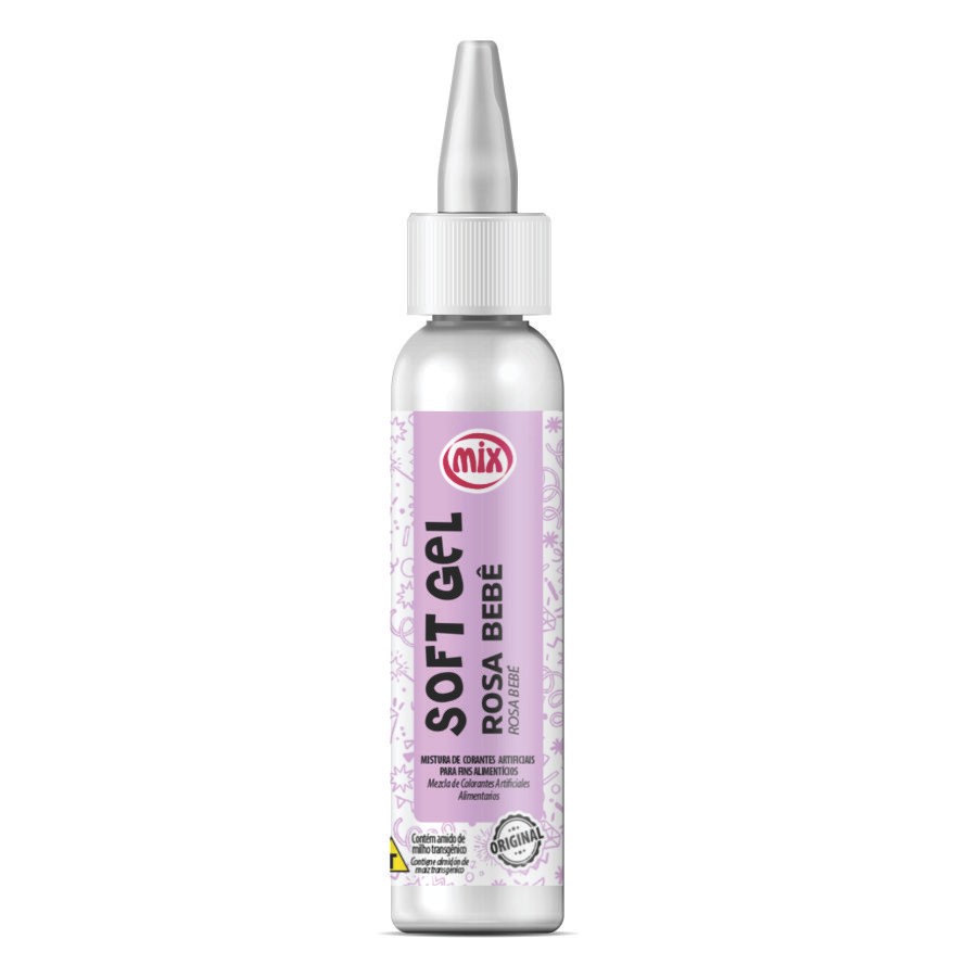 Corante Softgel Rosa Bebê 25g Mix - Food & Beverages