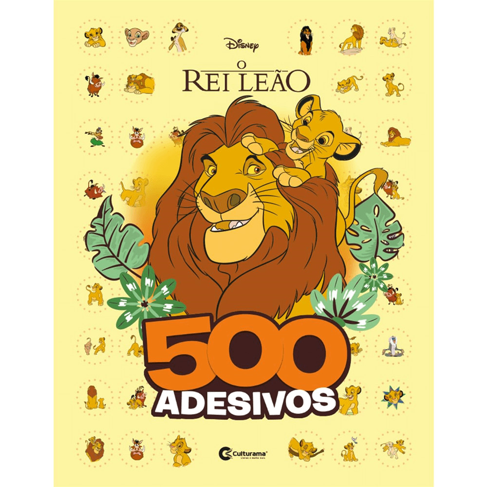 500 Adesivos O Rei Leão - Livro De Atividades + Desenhos Para Colorir - Oficial Disney - Novo em Oferta na Shopee
