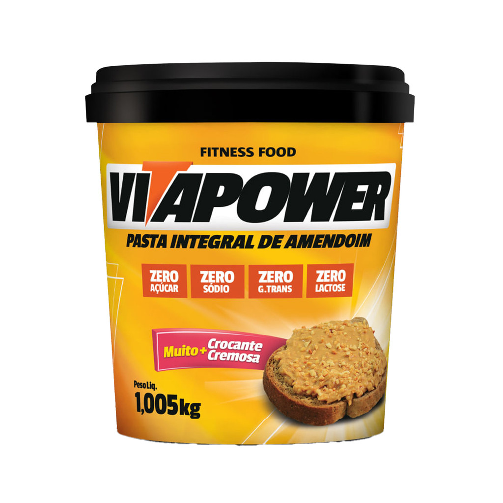 Pasta de Amendoim Integral Crocante 1,005kg Vitapower