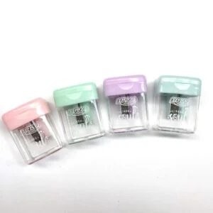 Apontador Plástico quadrado c/ Depósito Pastel em Oferta na Shopee