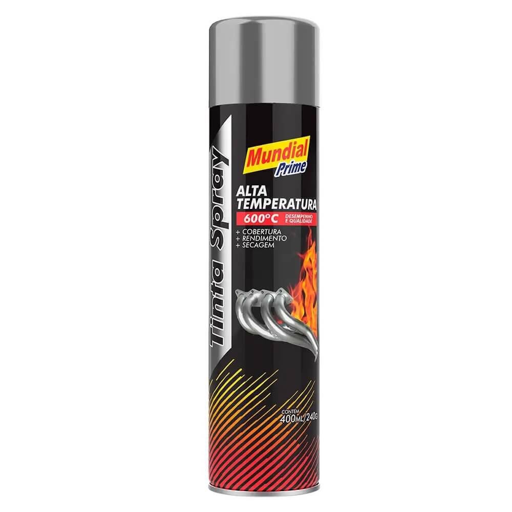 Tinta Spray 400ml Alta Temperatura Alumínio AE01000098 MUNDIAL PRIME - Home & Living