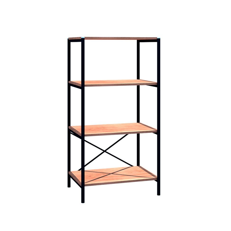 Estante Padova Madeira e Preta 117 cm em Oferta na Shopee