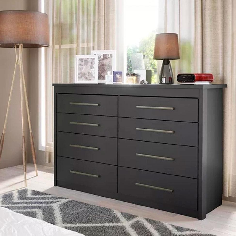 Cômoda Elegance 8 GV Preta - Home & Living