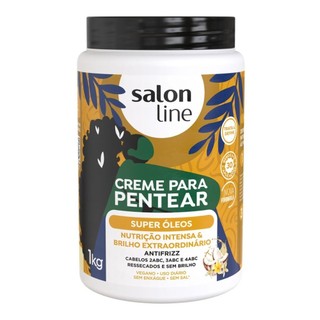Creme Para Pentear Cabelo Super Óleos Sem Sal Salon Line 1l em Oferta na Shopee