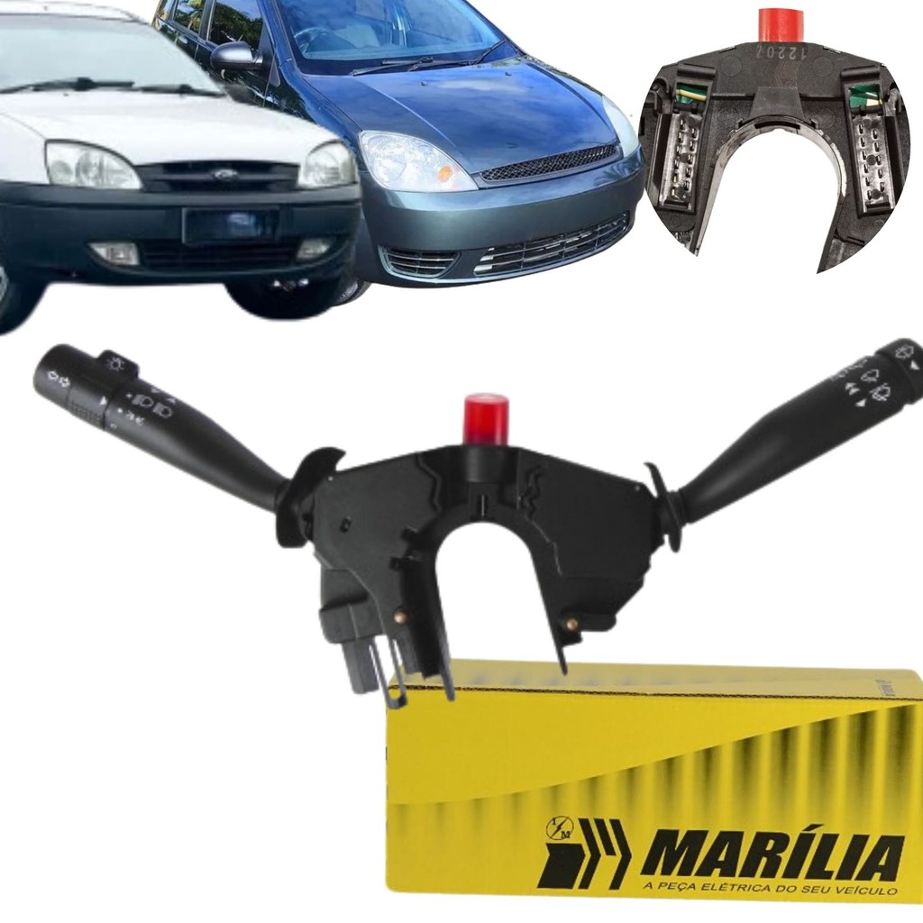 Chave Seta Ford Fiesta 2003 a 2014 / Courier 2002 a 2013 sem Limpador Traseiro (98FU13335BA / 98FU13335BB / 96FG