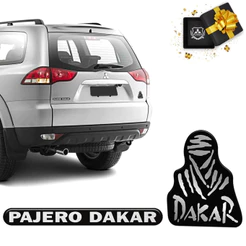 Kit Emblemas Pajero Dakar Adesivos Tampa Traseira Resinados