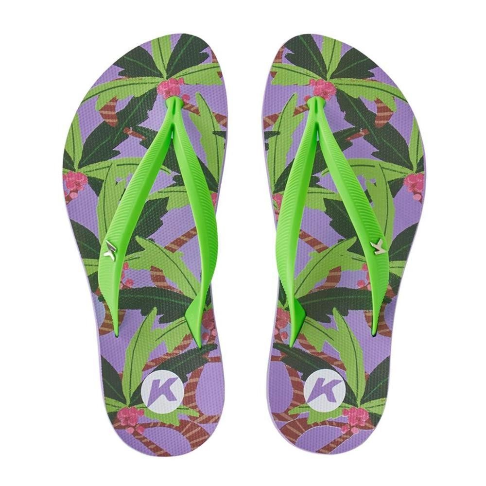 Chinelo Kenner Ibiza Hula Feminino - Roxo e Verde em Oferta na Shopee