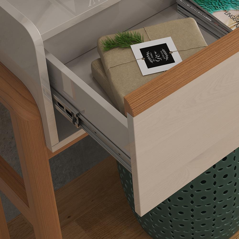 Aparador Elegance Lukaliam 2 Gavetas Madeira Maciça Sala de Estar Jantar Área Gourmet Decoração · foto 2
