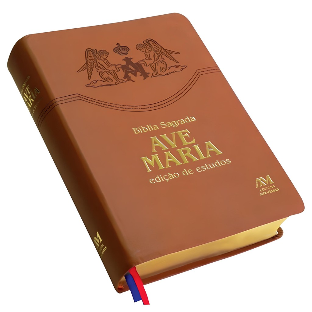 Bíblia Católica Edição De Estudos - Ave Maria em Oferta na Shopee