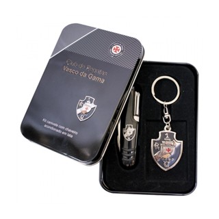 GST001A-7-B | Jogo Canivete De Metal Com Chaveiro - Vasco em Oferta na Shopee