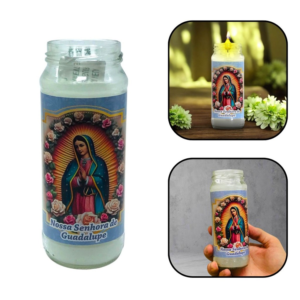 Vela Nossa Senhora de Guadalupe no Vidro