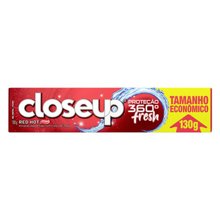 Creme Dental em Gel Closeup Proteção 360º Fresh Red Hot 130g em Oferta na Shopee