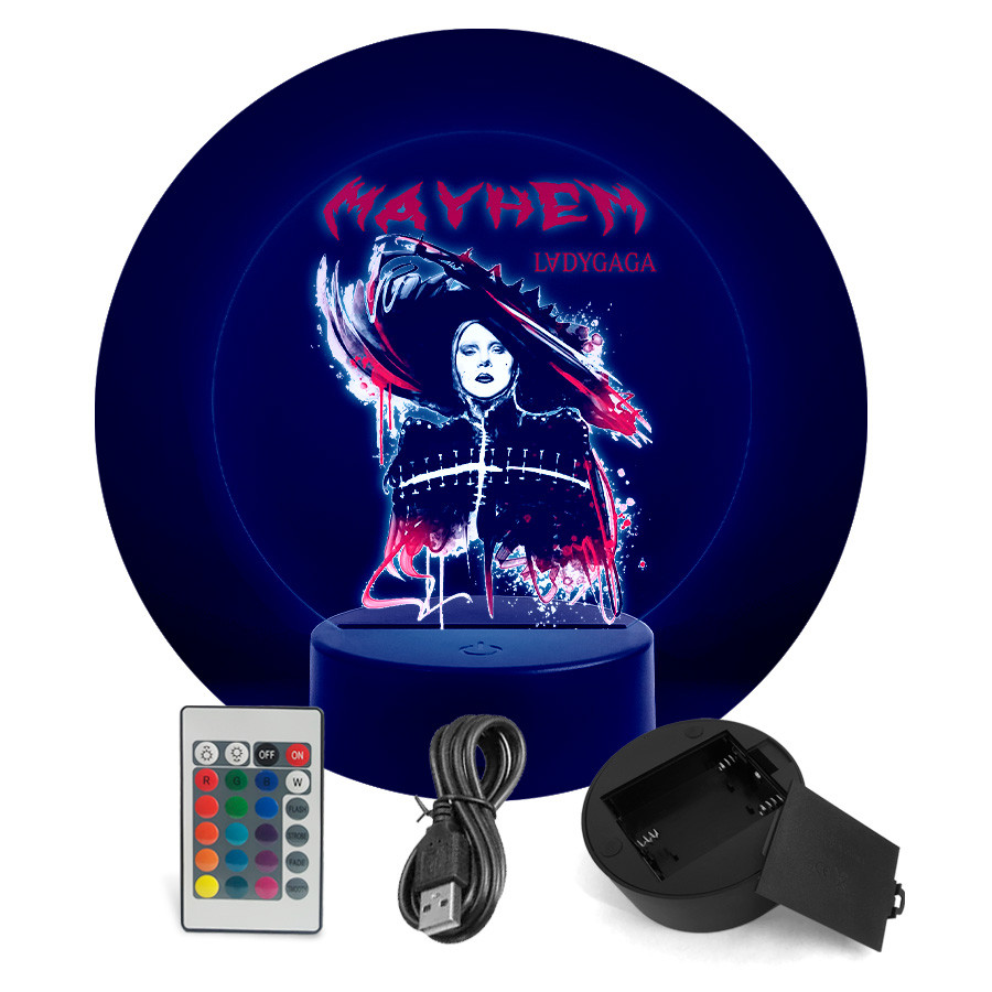 Luminária Lady in Red Lady Gaga Mayhem -RGB + Controle em Oferta na Shopee